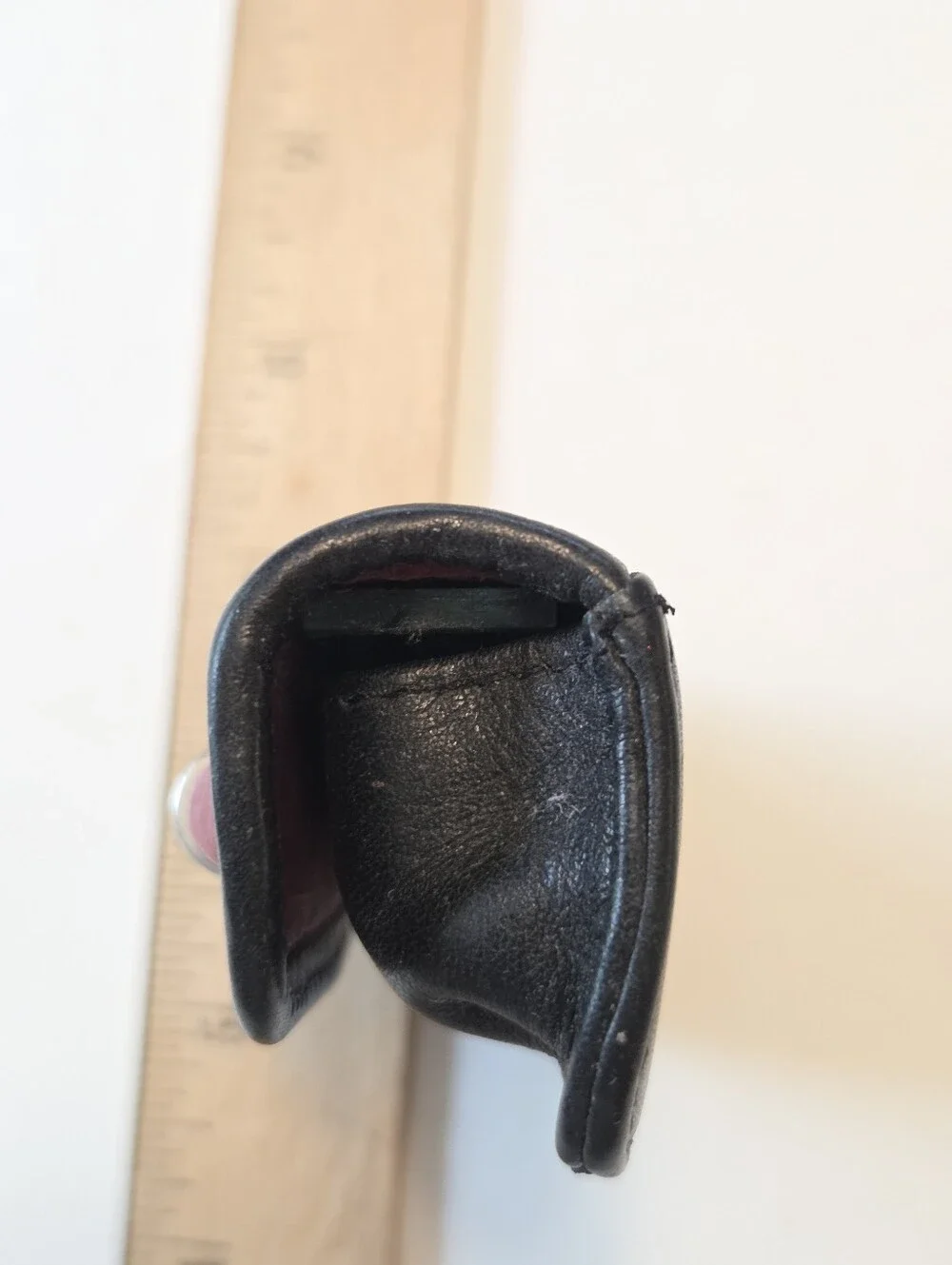 BRIGHTON LEATHER LIPSTICK CASE HOLDER With Miniature Red Lipstick